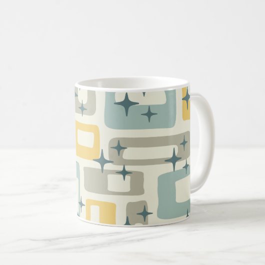 Retro Mid Century Modern Abstract Koffiemok (Voorkant rechts)