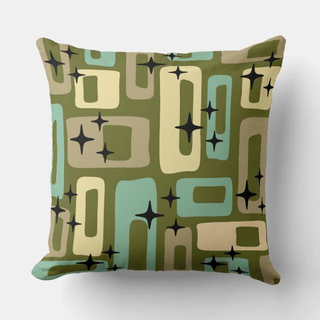 Retro Mid Century Modern Abstract Kussen (Voorkant)