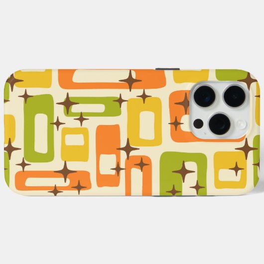 Retro Mid Century Modern Abstract patroon Case-Mate iPhone Case (Achterkant (horizontaal))