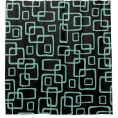 Retro Mid Century Modern Abstract patroon Douchegordijn (Voorkant)