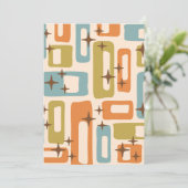Retro Mid Century Modern Abstract patroon Kaart (Staand voorkant)