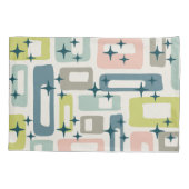 Retro Mid Century Modern Abstract patroon Kussensloop (Achterkant-Links)