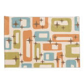 Retro Mid Century Modern Abstract patroon Kussensloop (Achterkant-Rechts)