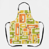 Retro Mid Century Modern Abstract patroon Schort (Voorkant)