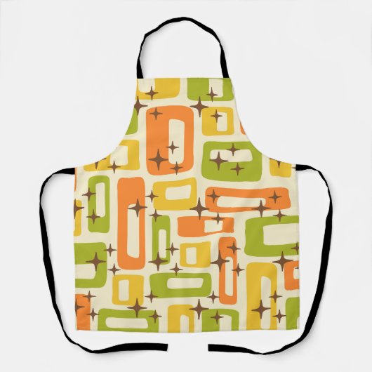 Retro Mid Century Modern Abstract patroon Schort (Voorkant)