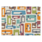 Retro Mid Century Modern Abstract patroon Tafelkleed (Voorkant (Horizontaal))