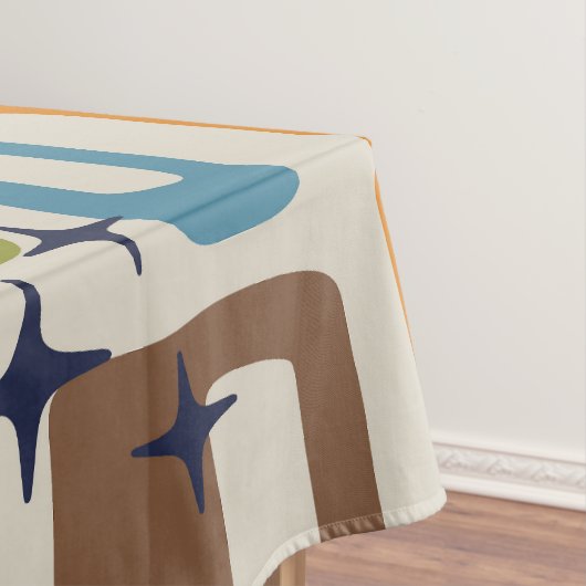 Retro Mid Century Modern Abstract patroon Tafelkleed (Voorbeeld)