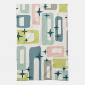 Retro Mid Century Modern Abstract patroon Theedoek (Verticaal)