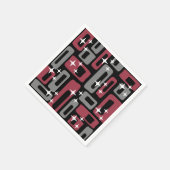 Retro Mid Century Modern Abstract Servet (Hoek)