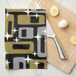 Retro Mid Century Modern Abstract Theedoek