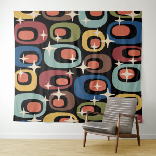 Retro Mid Century Modern Abstract Wandkleed