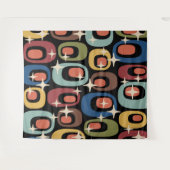 Retro Mid Century Modern Abstract Wandkleed (Voorkant (horizontaal))