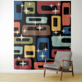 Retro Mid Century Modern Abstract Wandkleed (In situ)