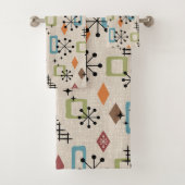 Retro Mid Century Modern Atomic Abstract Pattern Bad Handdoek (Insitu)