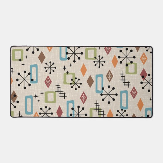Retro Mid Century Modern Atomic Abstract Pattern Bureaumat (Voorkant)