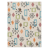 Retro Mid Century Modern Atomic Abstract Pattern Tafelkleed (Voorkant)