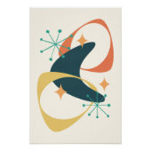 Retro Mid Century Modern Atomic Age Abstract Perfect Poster (Voorkant)