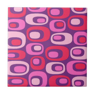 Retro Mid Century Modern Atomic Pattern Rug Tegeltje
