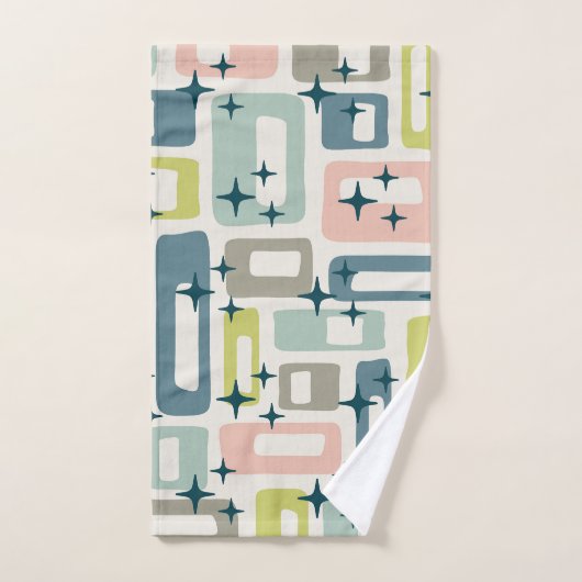 Retro Mid Century Modern Bad Handdoek (Handdoek)
