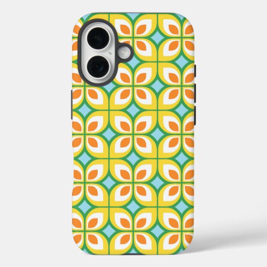 Retro Mid Century modern bloemmotief Case-Mate iPhone Case (Achterkant)