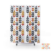 Retro Mid Century Modern Botanisch Abstract Douchegordijn