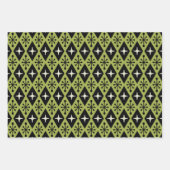 Retro Mid Century Modern Diamant Starburst Patroon Inpakpapier Vel (Voorkant 3)