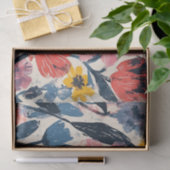 Retro Mid Century Modern Floral Design Tissuepapier (Geschenk)