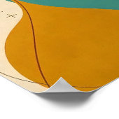 Retro Mid Century Modern Geometric Abstract Design Poster (Hoek)