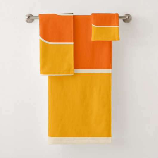 Retro Mid Century Modern geometrisch ontwerp Bad Handdoek (Insitu)