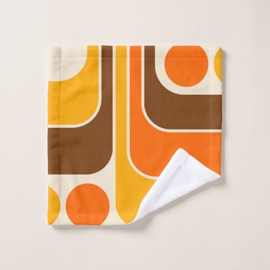 Retro Mid Century Modern geometrisch ontwerp Bad Handdoek (Wasdoekje)