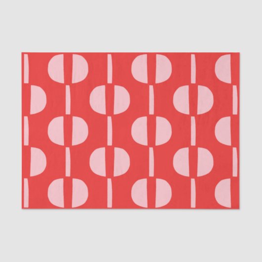 Retro Mid Century Modern geometrisch patroon Tissuepapier (Voorkant)