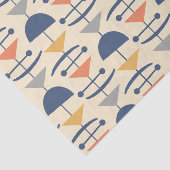 Retro Mid Century Modern geometrisch patroon Tissuepapier (Detail)