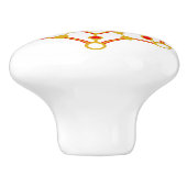 Retro Mid-Century Modern gepersonaliseerd Initiaal Keramische Knop (Zijkant)