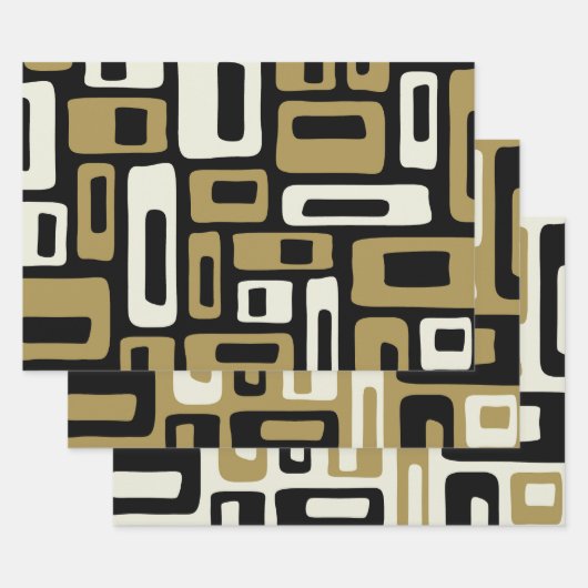 Retro Mid Century Modern Inpakpapier Vel (Set)