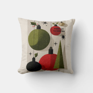 Retro Mid-Century Modern Kerstballen Kussen