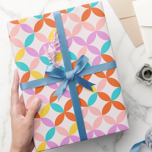 Retro Mid Century Modern kleurrijk Abstract patroo Bedankkaart