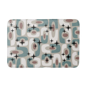 Retro Mid Century Modern Kosmisch Abstract Patroon Badmat