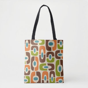 Retro Mid Century Modern Kosmisch Abstract Patroon Draagtas
