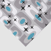 Retro Mid Century Modern Kosmisch Abstract Patroon Tissuepapier (Detail)