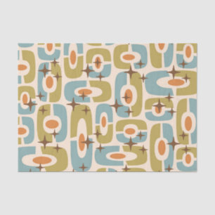Retro Mid Century Modern Kosmisch Abstract Patroon Tissuepapier
