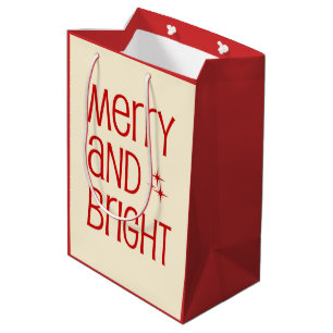 Retro Mid-Century Modern Minimal Merry & Bright Medium Cadeauzakje