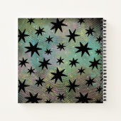 Retro Mid Century Modern Monogram Notitieboek (Achterkant)