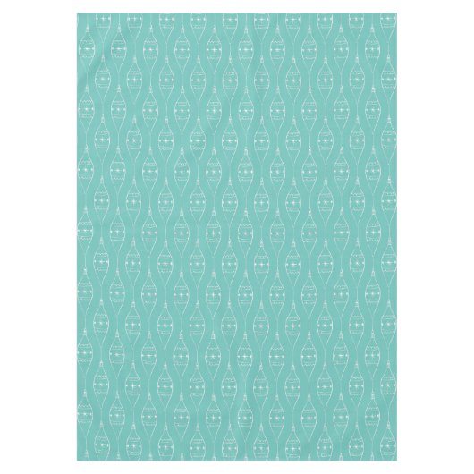 Retro Mid Century Modern Ornament Patroon Tafelkleed (Voorkant)