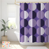 Retro Mid Century Modern Paarse Douchegordijn