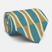 Retro Mid Century Modern Pin Stripes Patroon Stropdas (Opgerold)