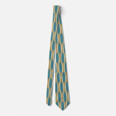 Retro Mid Century Modern Pin Stripes Patroon Stropdas (Achterkant)