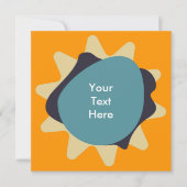 Retro Mid Century Modern Splatter Design Kaart (Voorkant)