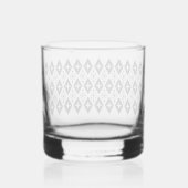 Retro Mid Century Modern Starburst Patroon Whisky Glas (Achterkant)