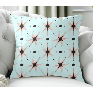 Retro Mid-Century Modern Stars Zee Foam Green Kussen