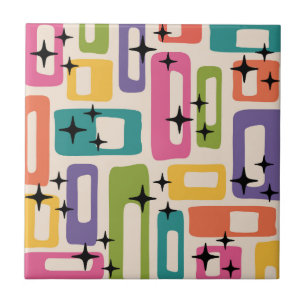 Retro Mid Century Modern Tegeltje